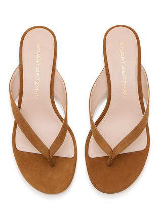 细节 - 点击放大 - STUART WEITZMAN - 35 RIO 绒面皮夹脚中跟鞋