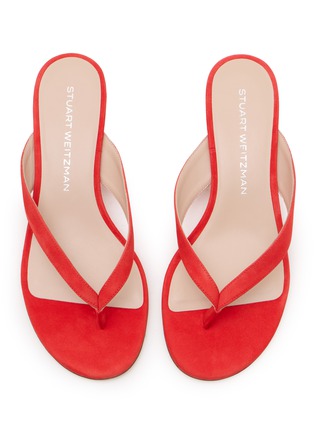 细节 - 点击放大 - STUART WEITZMAN - 35 RIO 绒面皮夹脚中跟鞋