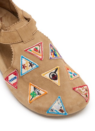 细节 - 点击放大 - BAZISZT - Pitti Embroidered Suede Clogs