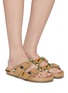 模特儿示范图 - 点击放大 - BAZISZT SHOES - Sambla Two Strap Suede Sandals