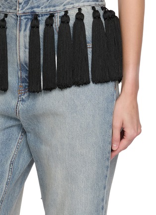  - ALAÏA - 流苏饰牛仔裤