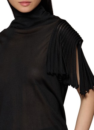  - ALAÏA - 抽褶小高领短袖上衣