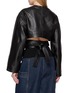 背面 - 点击放大 - ALAÏA - Belted Long Sleeve Leather Top