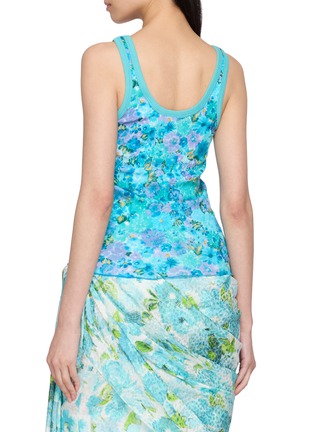 背面 - 点击放大 - CHLOÉ - Sleeveless Tropical Flower Print Ribbed Knit Tank Top