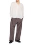 模特儿示范图 - 点击放大 - KANEMASA PHIL - Oversized Artisan Cotton Shirt