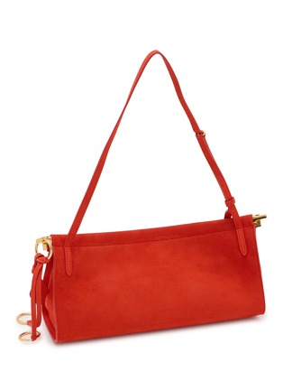 细节 - 点击放大 - ALAÏA - Medium Le Click East West Suede Hobo Bag