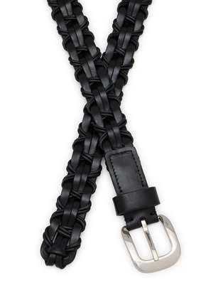 细节 - 点击放大 - THE ROW - 金属饰编织皮革腰带