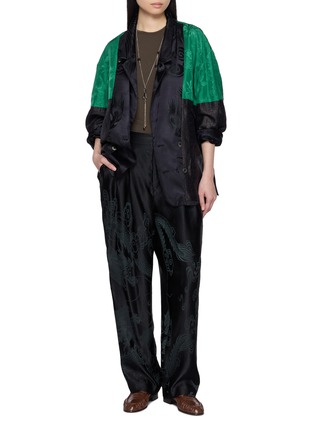 模特儿示范图 - 点击放大 - KATLIAX - X Lane Crawford Open Front Satin Jacket