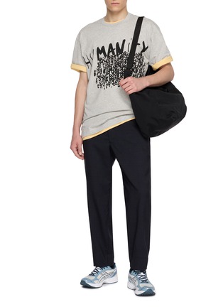 模特儿示范图 - 点击放大 - COMME DES GARÇONS SHIRT - Oversized Humanity Graphic Cotton Jersey T-Shirt