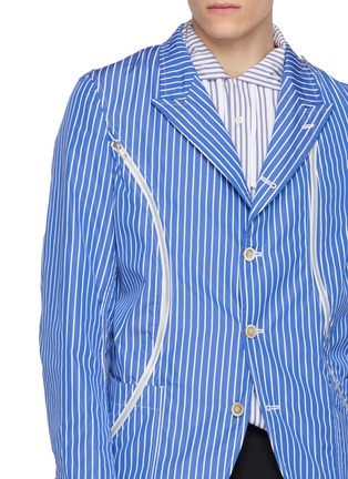  - COMME DES GARÇONS SHIRT - Striped Cotton Poplin Blazer