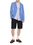 模特儿示范图 - 点击放大 - COMME DES GARÇONS SHIRT - Striped Cotton Poplin Blazer