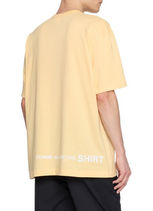 背面 - 点击放大 - COMME DES GARÇONS SHIRT - Oversized Logo Hem Printed Cotton Jersey T-Shirt