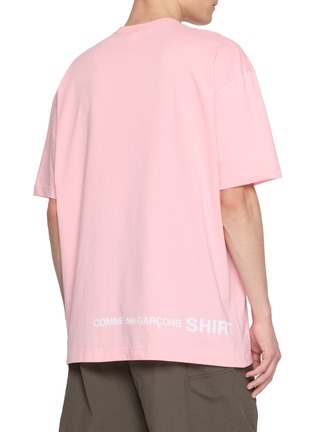 背面 - 点击放大 - COMME DES GARÇONS SHIRT - Oversized Logo Hem Printed Cotton Jersey T-Shirt