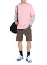 模特儿示范图 - 点击放大 - COMME DES GARÇONS SHIRT - Oversized Logo Hem Printed Cotton Jersey T-Shirt