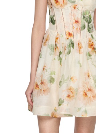  - ZIMMERMANN - Carousel Corset Silk Linen Mini Dress