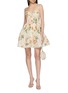 模特儿示范图 - 点击放大 - ZIMMERMANN - Carousel Corset Silk Linen Mini Dress