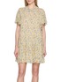 首图 - 点击放大 - ULLA JOHNSON - Ryla Floral Print Pleated Ruffle Silk Mini Dress
