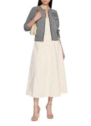 模特儿示范图 - 点击放大 - ULLA JOHNSON - Brigette Cotton Maxi Skirt