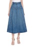 首图 - 点击放大 - ULLA JOHNSON - Brigette Medium Wash Denim Midi Skirt