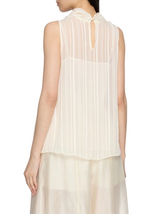背面 - 点击放大 - THE LAURENT - Kelly Sleeveless Draped Sheer Blouse