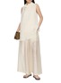 模特儿示范图 - 点击放大 - THE LAURENT - Kelly Sleeveless Draped Sheer Blouse