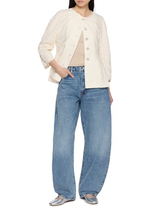 模特儿示范图 - 点击放大 - THE LAURENT - Lily Textured Crystal Button Jacket