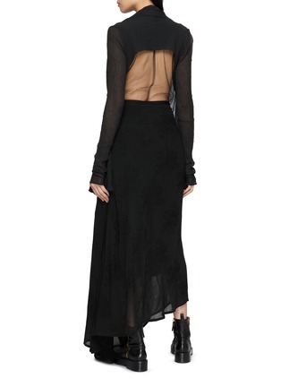 模特儿示范图 - 点击放大 - MARC LE BIHAN - Asymmetrical Sheer Hem Maxi Skirt