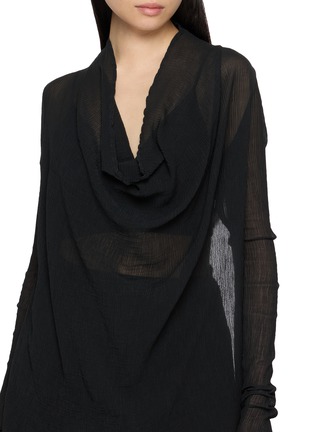 - MARC LE BIHAN - Cowl Neck Open Back Sheer Top