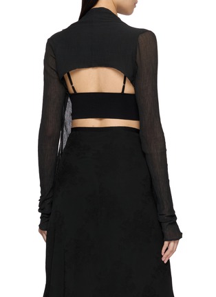 背面 - 点击放大 - MARC LE BIHAN - Cowl Neck Open Back Sheer Top