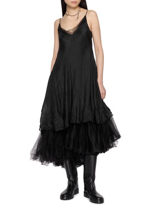模特儿示范图 - 点击放大 - MARC LE BIHAN - Asymmetrical Tulle Hem Dress