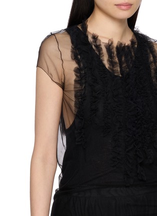  - MARC LE BIHAN - Ruffle Front Sheer Top