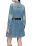 背面 - 点击放大 - MO&CO. - Belted Pleated Medium Wash Denim Dress