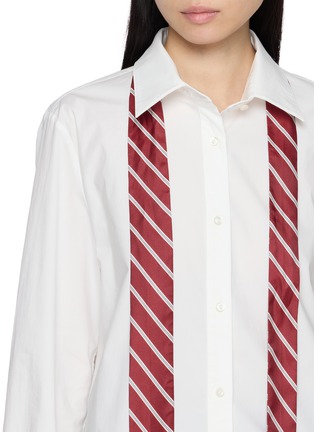  - MO&CO. - Pinstripe Tie Shirt