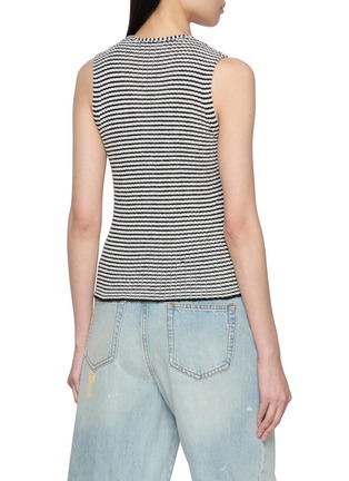 背面 - 点击放大 - MO&CO. - Striped Button Up Knit Vest