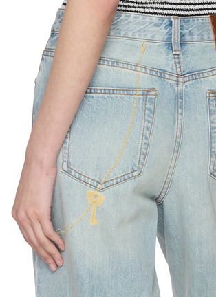  - MO&CO. - Horse Charm Print Light Wash Jeans