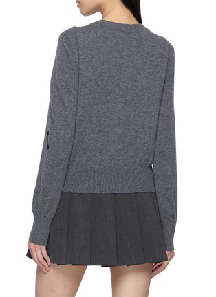 背面 - 点击放大 - MO&CO. - Horse Embroidered Wool Cashmere Cardigan