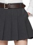  - MO&CO. - Belted Pleated Mini Skirt