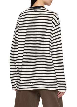 背面 - 点击放大 - NOIR - Long Sleeve Striped Crewneck T-Shirt