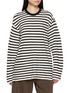 首图 - 点击放大 - NOIR - Long Sleeve Striped Crewneck T-Shirt