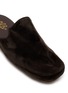 细节 - 点击放大 - C.R.B. - Grosgrain Trim Velvet Cotton Slippers