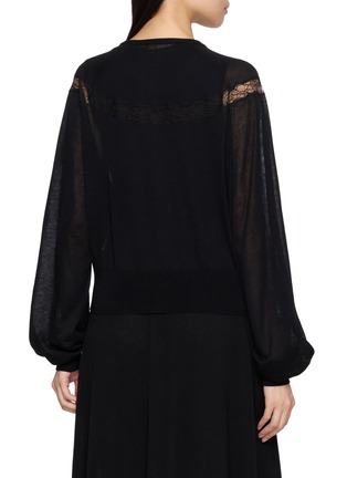 背面 - 点击放大 - EDITION - Sheer Bishop Sleeve Cardigan