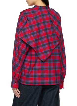 背面 - 点击放大 - EDITION - Asymmetrical Plaid Layered Panel Top