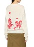 背面 - 点击放大 - EDITION - Long Sleeve Red Floral Motif Knit Top