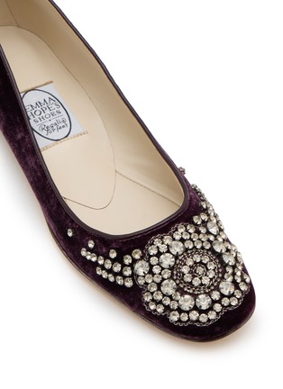 细节 - 点击放大 - EMMA HOPE - Diadema Velvet Ballet Flats