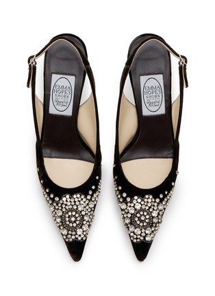 细节 - 点击放大 - EMMA HOPE - Diadema 70 Velvet Slingback Pumps