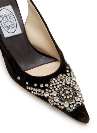 细节 - 点击放大 - EMMA HOPE - Diadema 70 Velvet Slingback Pumps