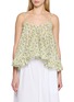 首图 - 点击放大 - MERLETTE - Saaz Floral Print Cotton Voile Tiered Top