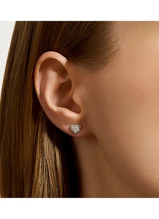  - JOHN HARDY - JH Essentials Heart Sterling Silver Diamond Stud Earrings