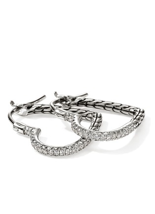 细节 - 点击放大 - JOHN HARDY - JH Essentials Heart Sterling Silver Diamond Hoop Earrings
