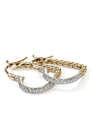 细节 - 点击放大 - JOHN HARDY - JH Essentials Heart 14K Gold Diamond Hoop Earrings